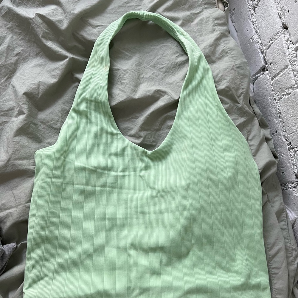 Klassy Network Light Green Mint Halter Top